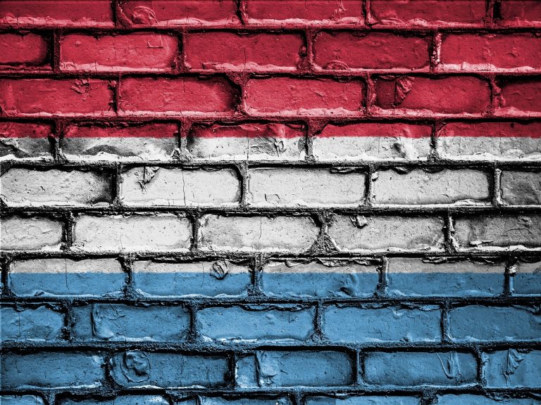 flag, banner, nation, emblem, country, national, patriotic, symbol, patriot, patriotism, wall, luxembourg